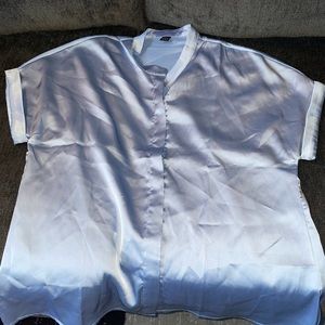 Shein work blouse baby blue